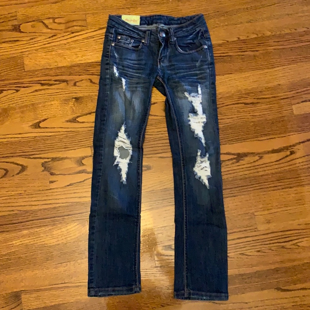 Distressed jeans